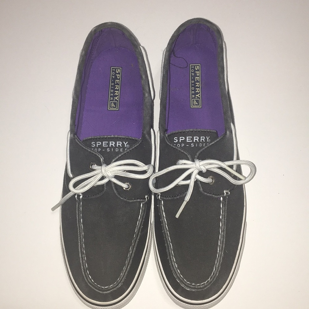SPERRY Top-Sided Black and White Shoes